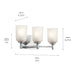 Kichler 45574 Shailene 3-lt 21" Vanity Light