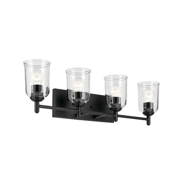 Kichler 45575 Shailene 4-lt 30" Vanity Light - Black/Clear