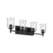 Kichler 45575 Shailene 4-lt 30" Vanity Light - Black/Clear