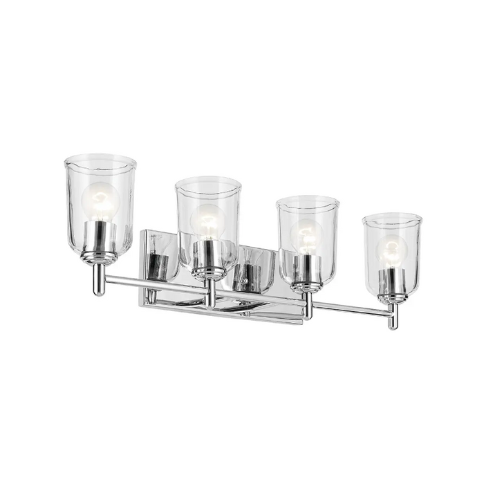 Kichler 45575 Shailene 4-lt 30" Vanity Light - Chrome/Clear