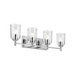 Kichler 45575 Shailene 4-lt 30" Vanity Light - Chrome/Clear