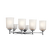 Kichler 45575 Shailene 4-lt 30" Vanity Light - Chrome/Satin Etched