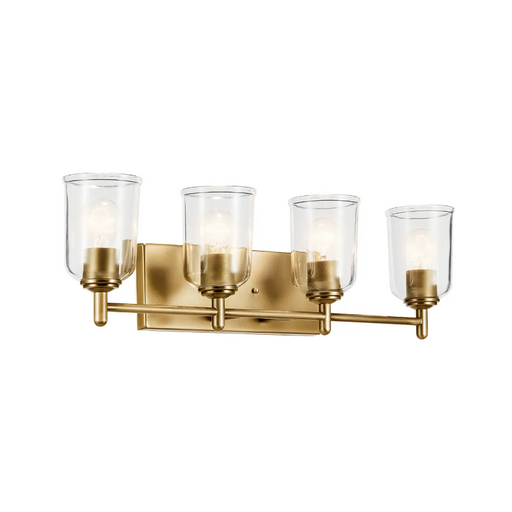 Kichler 45575 Shailene 4-lt 30" Vanity Light - Natural Brass/Clear