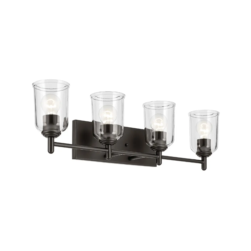 Kichler 45575 Shailene 4-lt 30" Vanity Light - Olde Bronze/Clear