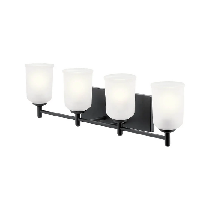 Kichler 45575 Shailene 4-lt 30" Vanity Light - Black/Satin Etched