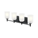 Kichler 45575 Shailene 4-lt 30" Vanity Light - Black/Satin Etched