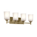 Kichler 45575 Shailene 4-lt 30" Vanity Light - Natural Brass/Satin Etched
