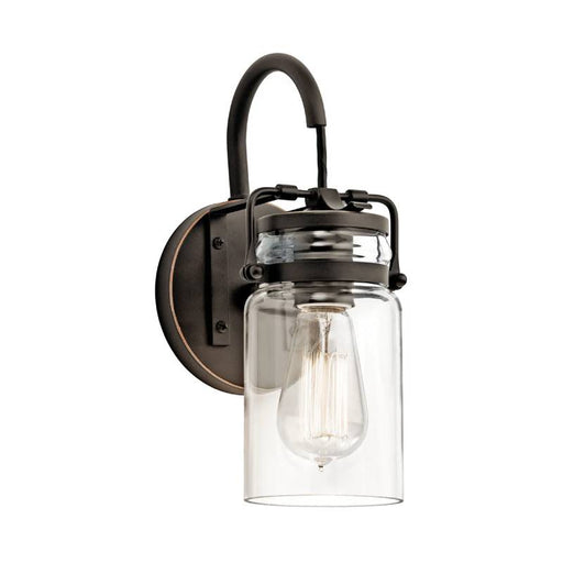 Kichler 45576 Brinley 1-lt 12" Tall Wall Sconce-Olde Bronze