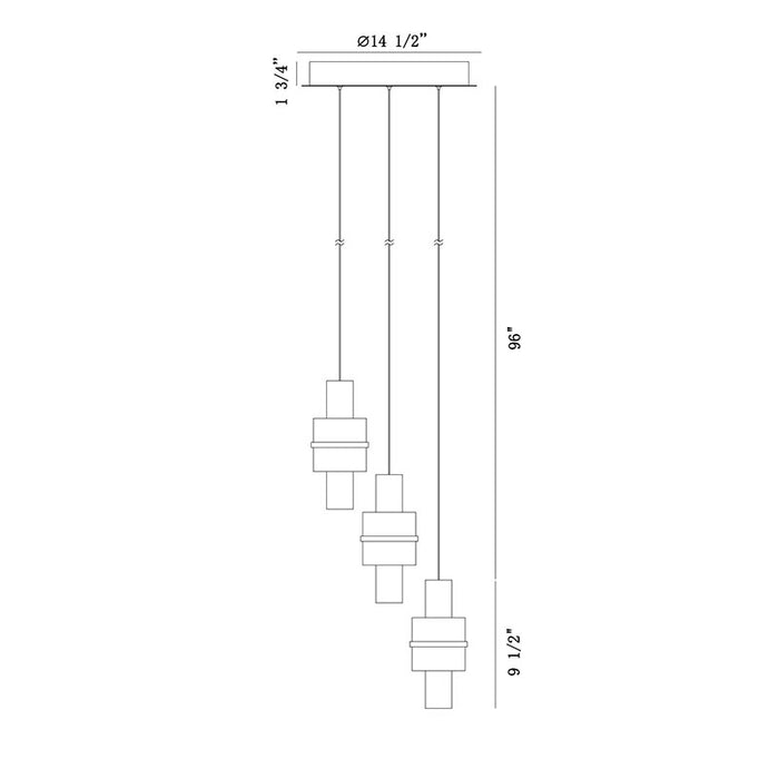 Eurofase 45593 Rola 6-lt 15" LED Chandelier