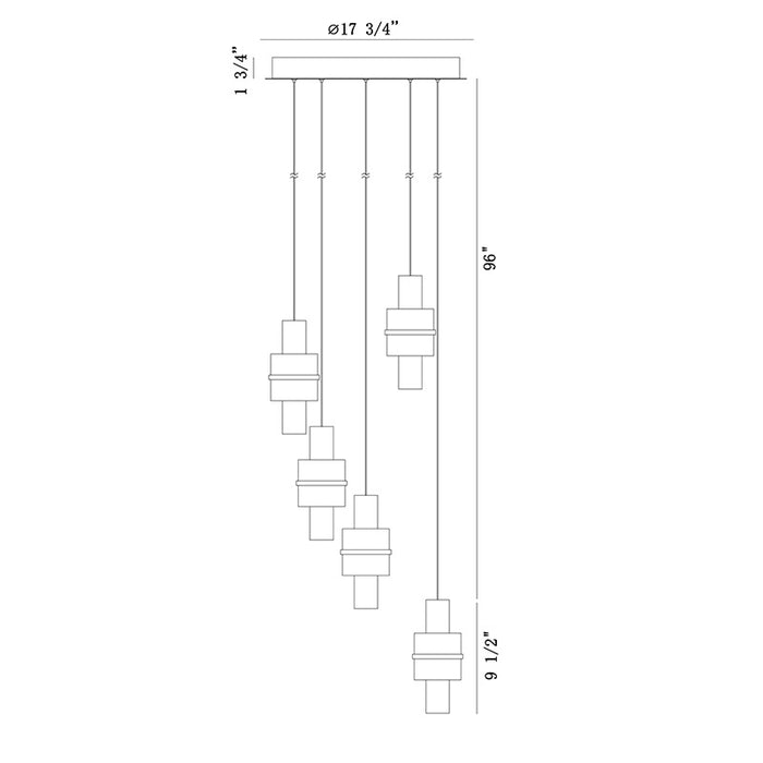 Eurofase 45594 Rola 10-lt 18" LED Chandelier