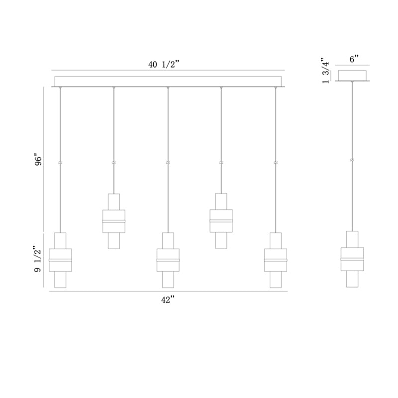 Eurofase 45595 Rola 10-lt 41" LED Chandelier