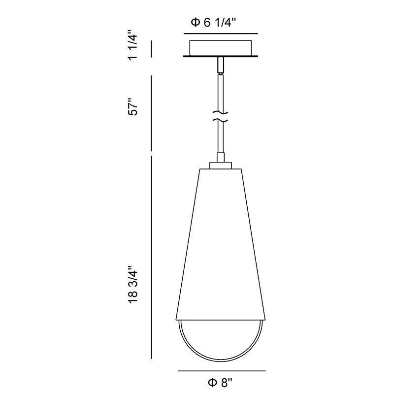 Eurofase 45609 Solari 2-lt 8" LED Pendant