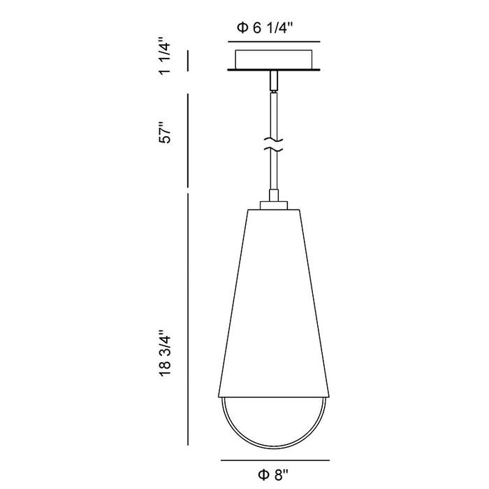 Eurofase 45609 Solari 2-lt 8" LED Pendant