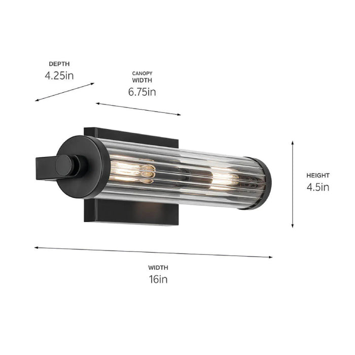 Kichler 45648 Azores 2-lt 16" Vanity Light