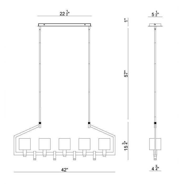 Eurofase 45652 Decato 5-lt 42" Chandelier