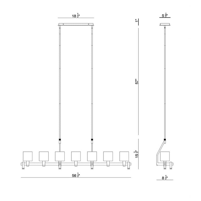 Eurofase 45653 Decato 7-lt 56" Chandelier