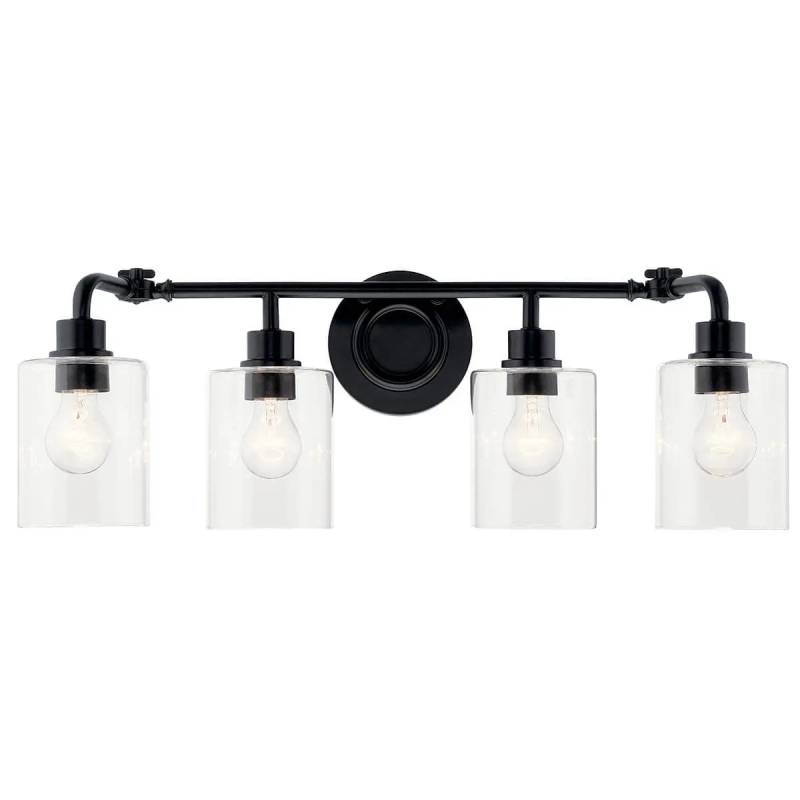 Kichler 45667 Gunnison 4-lt 34" Vanity Light-Black