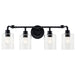 Kichler 45667 Gunnison 4-lt 34" Vanity Light-Black