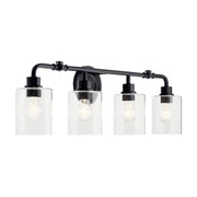 Kichler 45667 Gunnison 4-lt 34" Vanity Light-Black