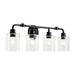 Kichler 45667 Gunnison 4-lt 34" Vanity Light-Black