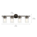 Kichler 45690 Brinley 4-lt 33" Vantiy Light