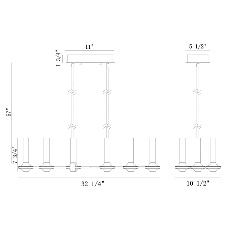 Eurofase 45713 Torcia 12-lt 32" LED Chandelier