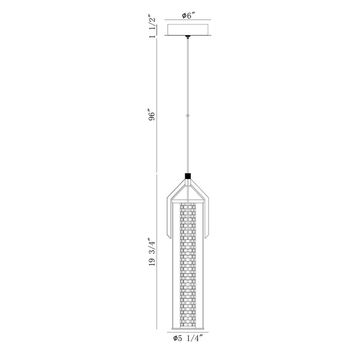 Eurofase 45716 Espada 1-lt 5" LED Pendant