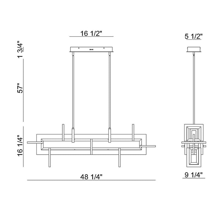 Eurofase 45719 Inizio 1-lt 48" LED Chandelier