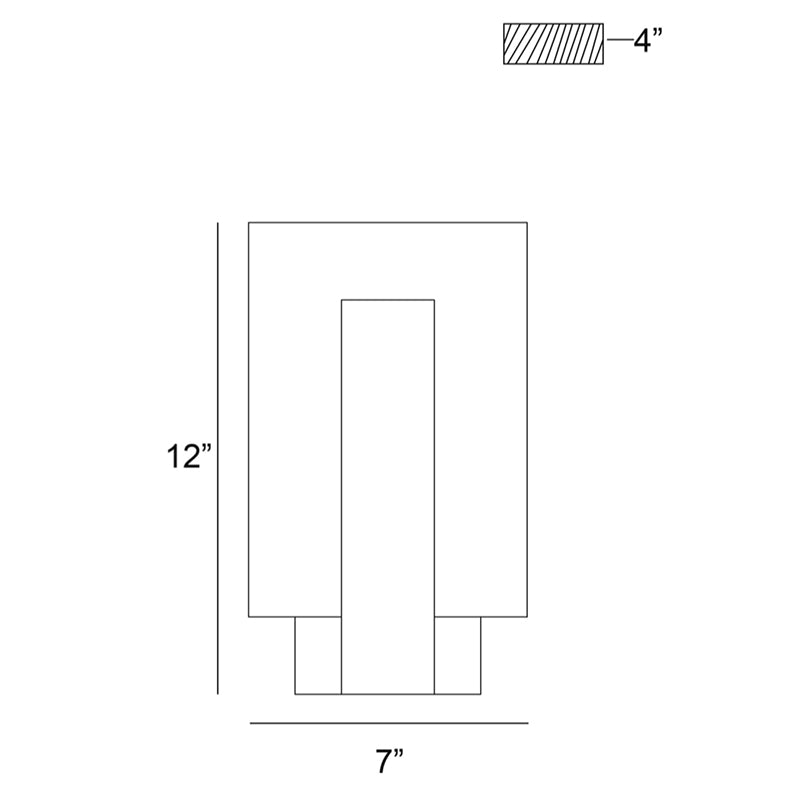 Eurofase 45720 Carta 1-lt 12" Tall LED Outdoor Wall Sconce