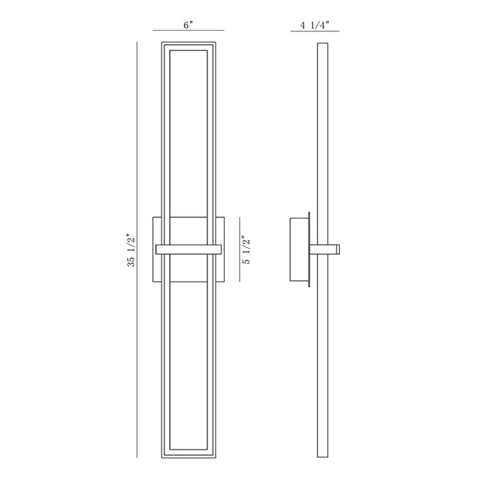 Eurofase 45724 Bordo 1-lt 36" Tall LED Outdoor Wall Sconce