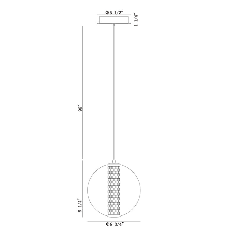 Eurofase 45735 Atomo 1-lt 9" LED Pendant