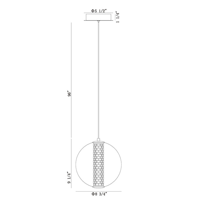 Eurofase 45735 Atomo 1-lt 9" LED Pendant