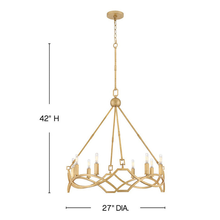 Hinkley 45784 Leona 8-lt 27" LED Chandelier