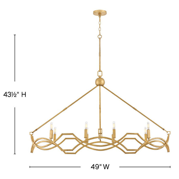 Hinkley 45785 Leona 8-lt 49" LED Linear Chandelier