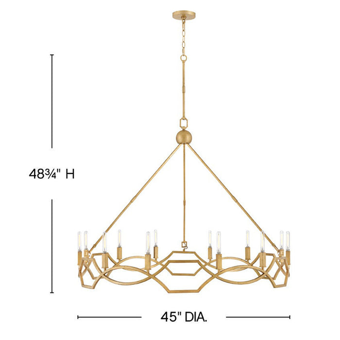 Hinkley 45786 Leona 12-lt 49" LED Chandelier