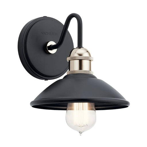 Kichler 45943 Clyde 1-lt 8" Tall Vanity Light-Black