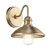 Kichler 45943 Clyde 1-lt 8" Tall Vanity Light-Champagne Bronze