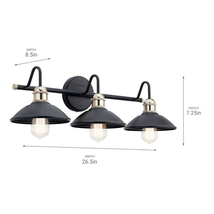 Kichler 45945 Clyde 3-lt 26" Wide Vanity Light