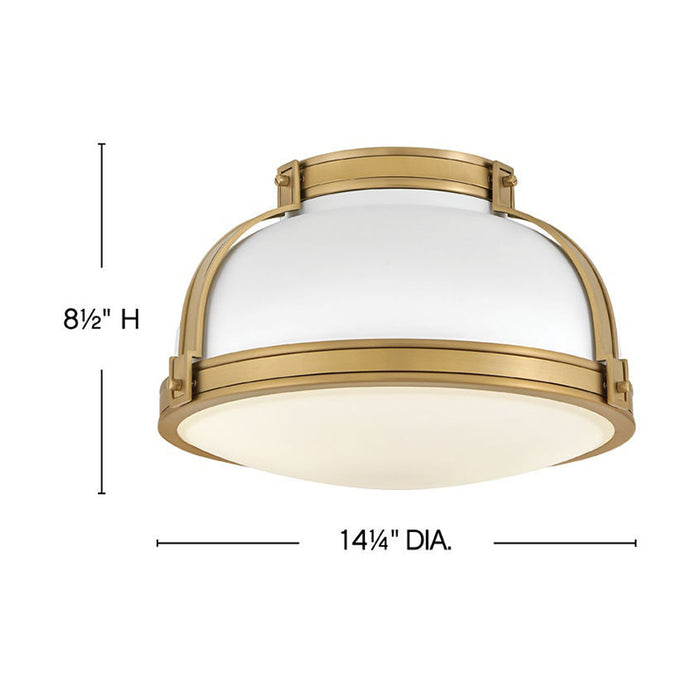 Hinkley 46351 Barton 2-lt 14" LED Flush Mount