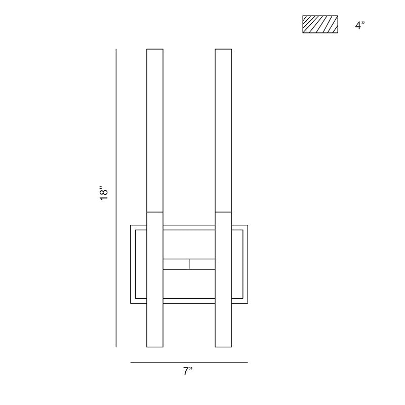 Eurofase 46426 Benicio 4-lt 18" Tall LED Vanity Light