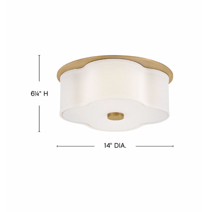 Hinkley 46441 Delaney 2-lt 14" LED Flush Mount