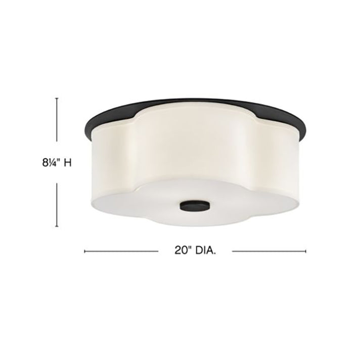 Hinkley 46443 Delaney 3-lt 20" LED Flush Mount