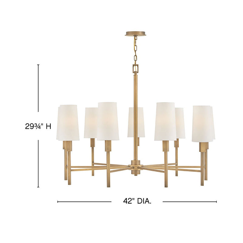Hinkley 46456 Fenwick 9-lt 42" LED Chandelier