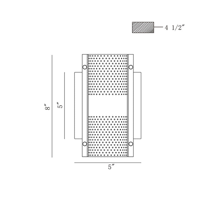 Eurofase 46459 Westcliffe 2-lt 8" Tall LED Outdoor Wall Mount