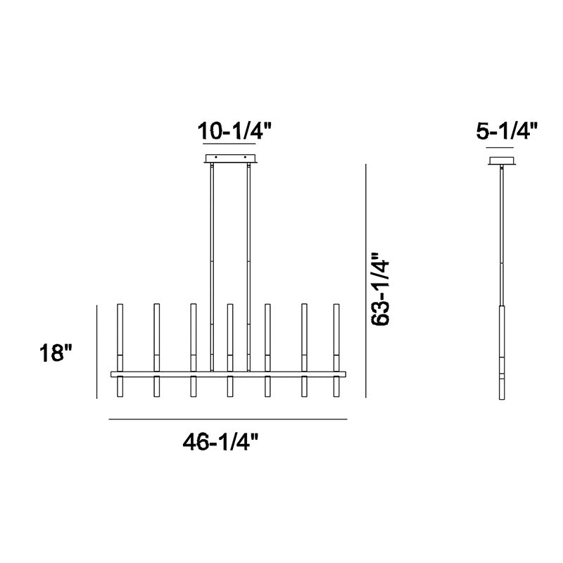 Eurofase 46476 Benicio 7-lt 46" LED Chandelier