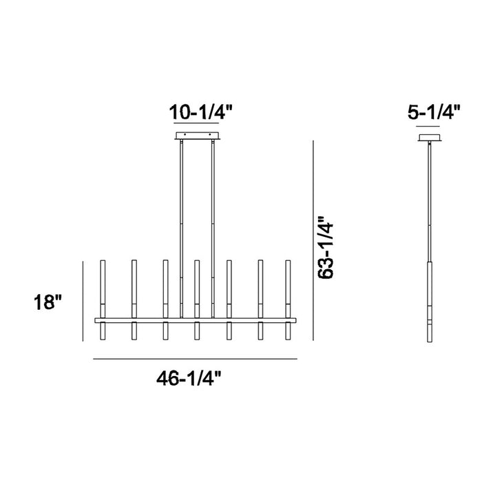 Eurofase 46476 Benicio 7-lt 46" LED Chandelier