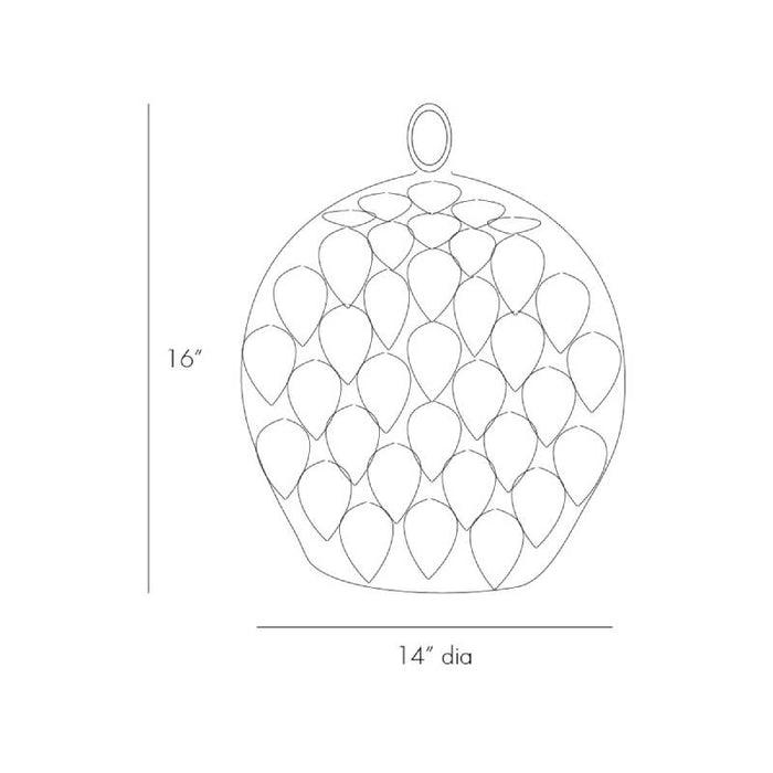 Arteriors 46576 Osgood 1-lt 14" Pendant