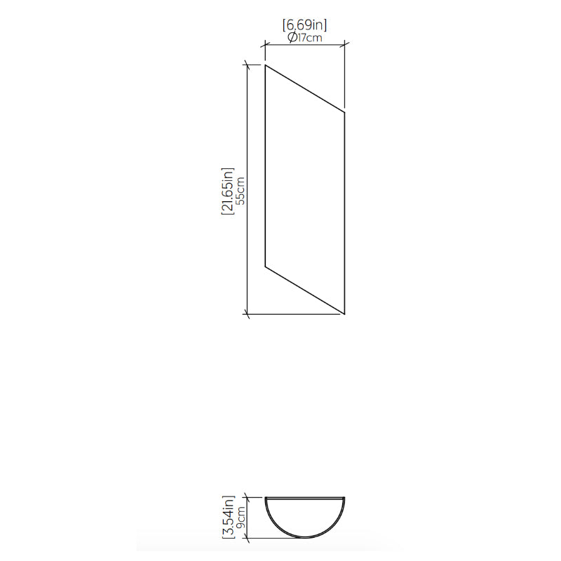 Accord 466 Clean 2-lt 22" Tall LED Wall Light