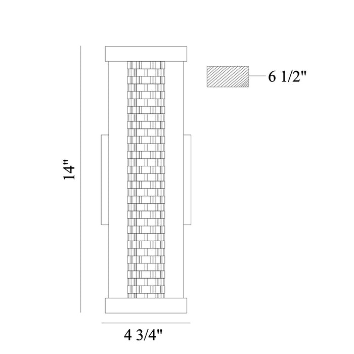 Eurofase 46696 Savron 1-lt 14" Tall LED Wall Mount