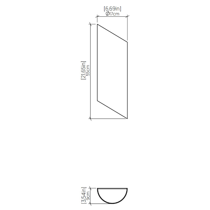 Accord 466LED Clean 1-lt 22" Tall LED Wall Light